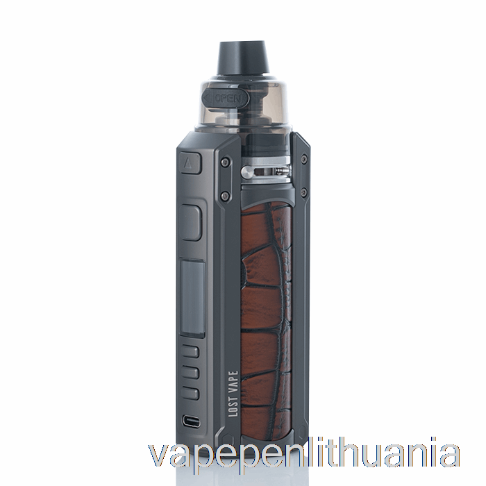 Pamestas Vape Ursa Quest 100w Pod Mod Rinkinys Gunmetal / Krokodilo Oda Vape Skystis
